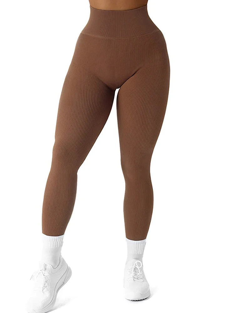High-Waist Ribbed Leggings
